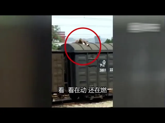 【证实: 男子已死亡,不是为了红,而是给客户拍视频】男子想当网红爬火车拍视频,惨被高压电烧伤